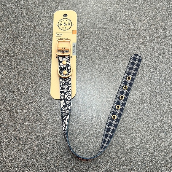 👑 Bond & Co Reversible Dog Collar Small NWT